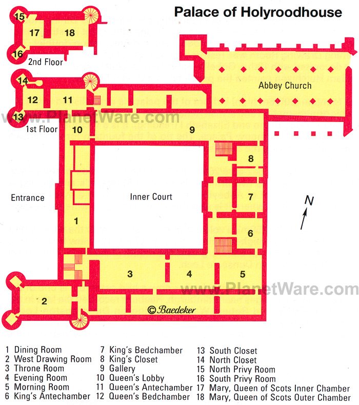 Palace of Holyroodhouse - Floor plan map