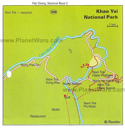Khao Yai National Park, Nakhon Ratchasima - Map