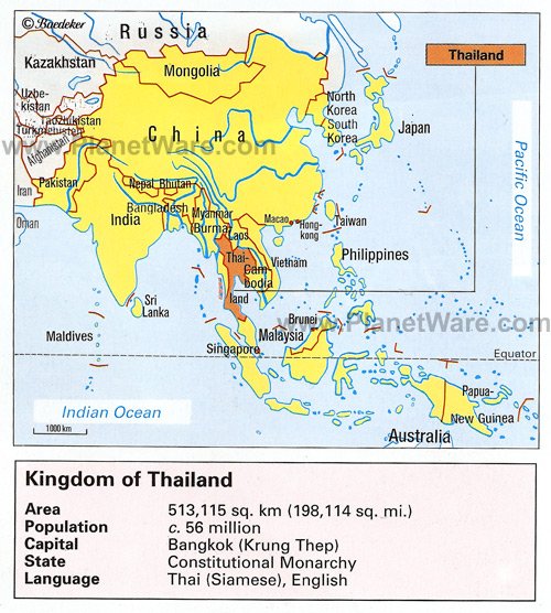 map of laos and thailand. The Kingdom of Thailand is