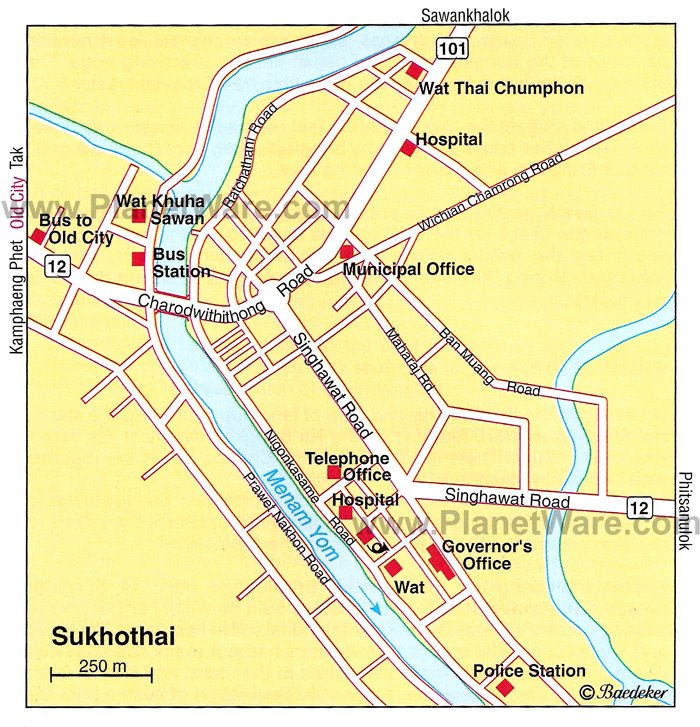 Resultado de imagen de old sukhothai map