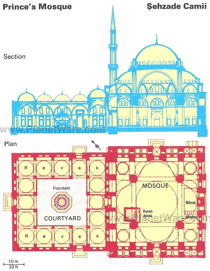 Istanbul - Prince's Mosque Map