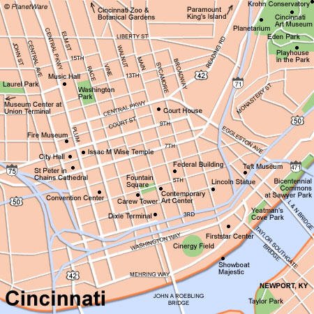 United States Map Cincinnati