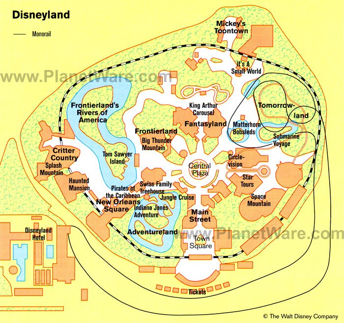 map of disneyland park