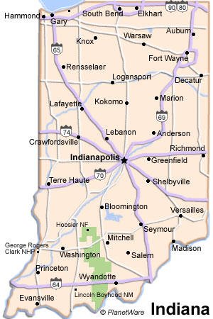 indiana map photograph