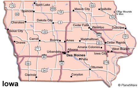 map of iowa rivers. within Iowa Map: