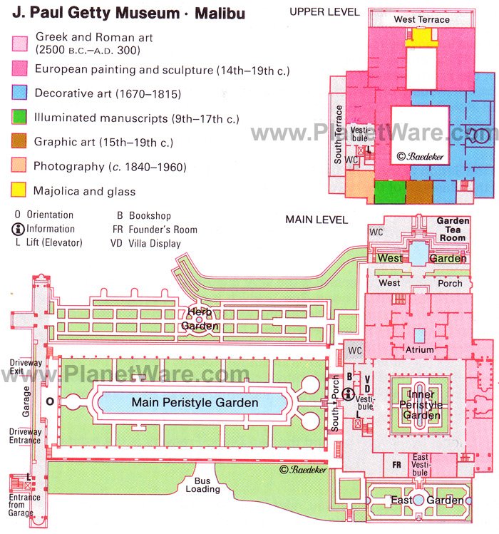 Getty Museum Map