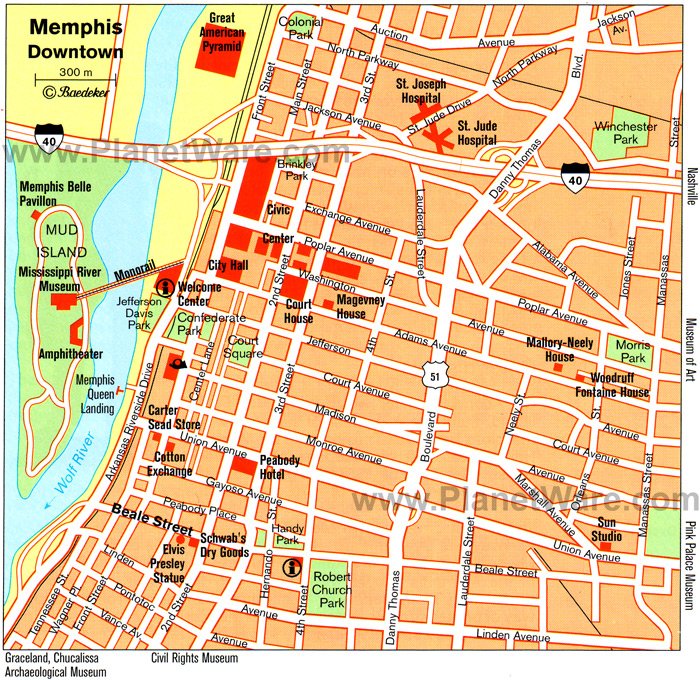 United States Map Memphis