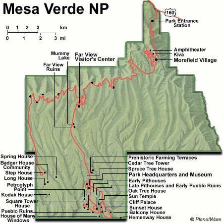 Image result for mesa verde map
