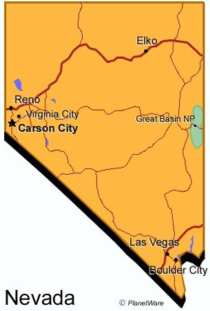 Nevada  on Nevada Map