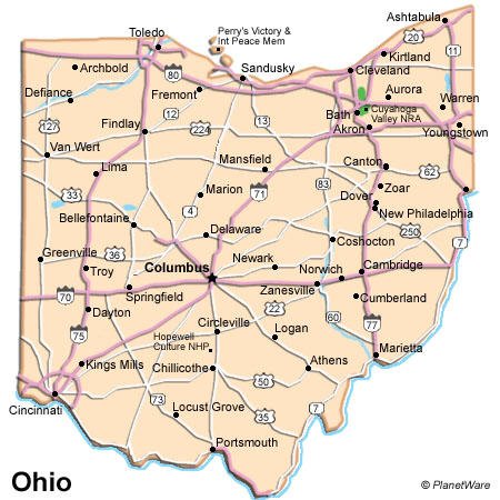 map of ohio with cities. Ohio is a popular tourist destination for skiers, water enthusiasts and 