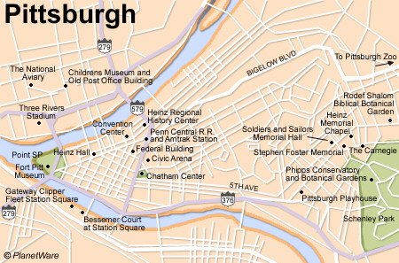 United States Map Pittsburgh