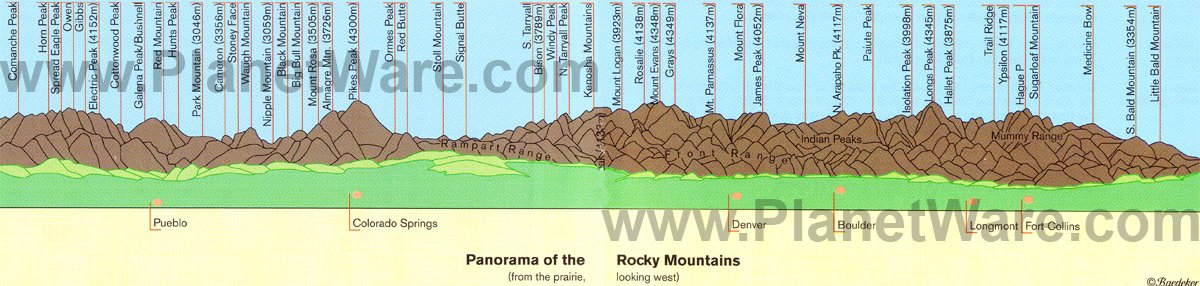 Map Rocky Mountains