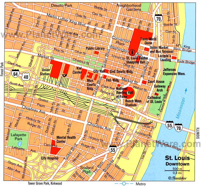 Us Map St Louis