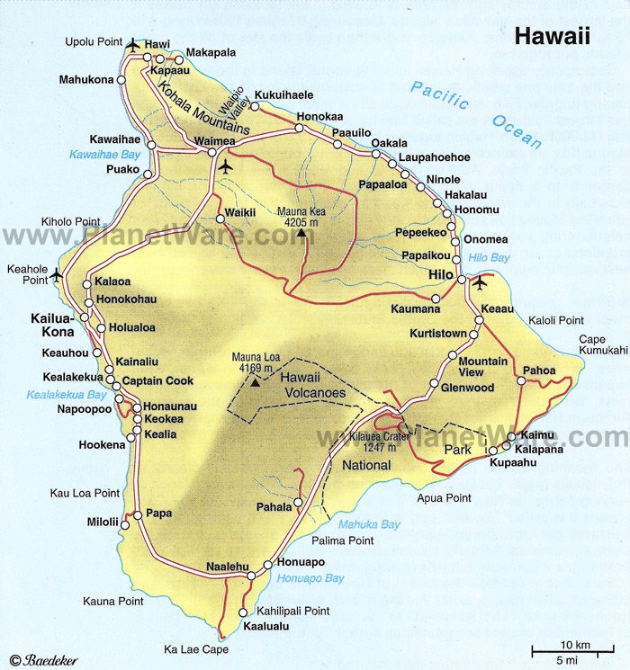 The Big Island of Hawaii Map. The Big Island of Hawaii is dominated by 