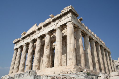 Parthenon on Acropolis in Athens.