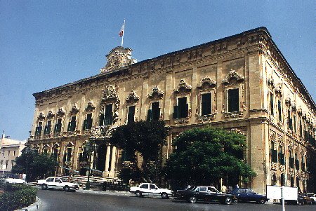 Auberge de Castille one of Valletta's most magnificent buildings. Auberge de Castille one of Valletta's most magnificent buildings.