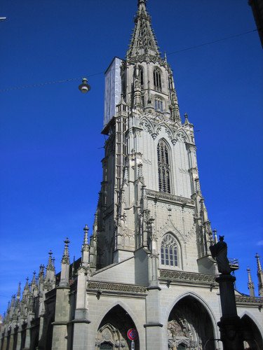 The gothic Munster St. Vinzenz in Bern is the tallest church in Switzerland.