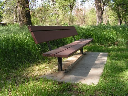 Bench at One Mile in Bidwell Park, Chico.