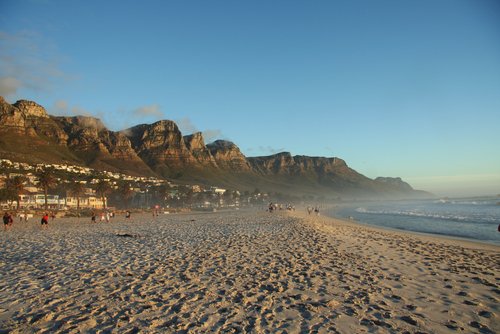 The beach at Camp's Bay, Cape Town. The beach at Camp's Bay, Cape Town.