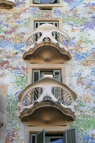 Detail of Casa Batllo by Guadi casa batllo spain. Detail of Casa Batllo by Guadi