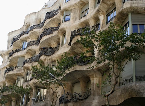 casa mila gaudi. Casa Milà by Gaudi in