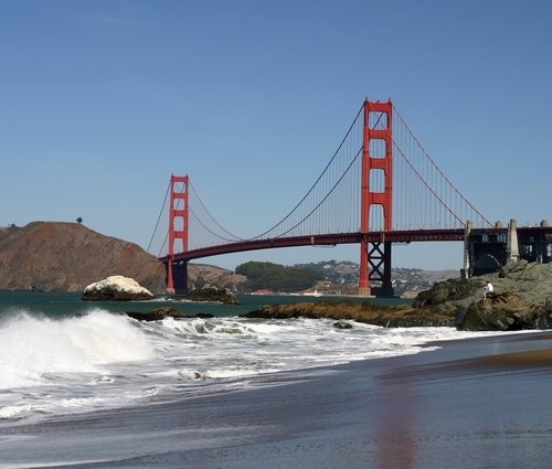 Golden Gate Bridge from Baker Beach, San Francisco.