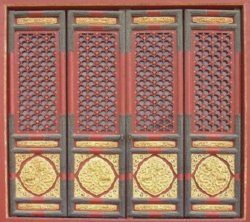 Chinese door at the Forbidden