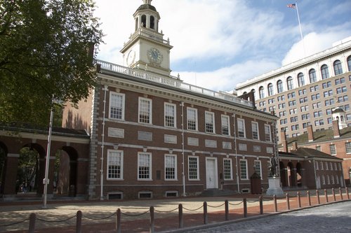 the declaration of independence signing. Independence Hall