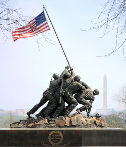 Iwo Jima Memorial in Arlington.