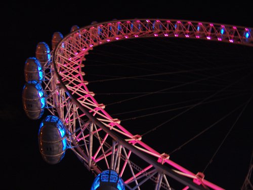 london eye night. London Eye information