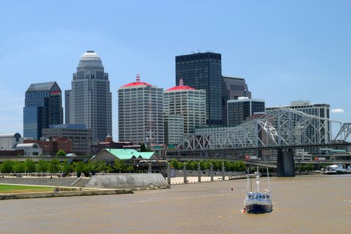 Louisville seen from the Ohio