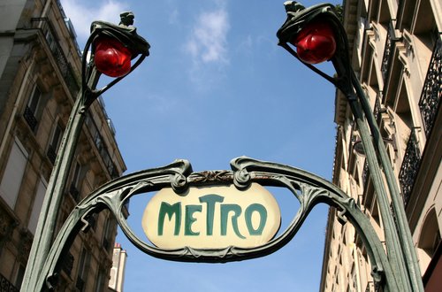 A metro sign in Paris.