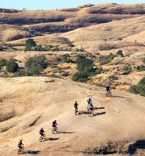 Mountain biking trails near Moab.