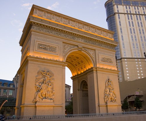 Arc de Triumphe at the Paris Hotel in Las Vegas. Arc de Triumphe at the Paris Hotel in Las Vegas.