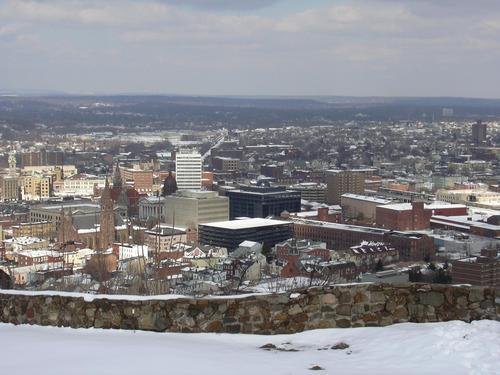 View over Paterson in winter.