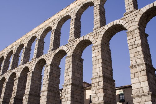 Picture of Roman Aqueduct, Segovia - The Roman aqueduct in Segovia. Picture of Roman Aqueduct, Segovia - The Roman aqueduct in Segovia.