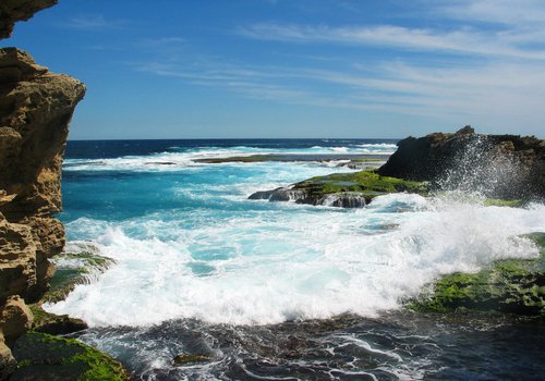 Picture of Rottnest Island - Waves crashing on Rottnest Island. Picture of Rottnest Island - Waves crashing on Rottnest Island.