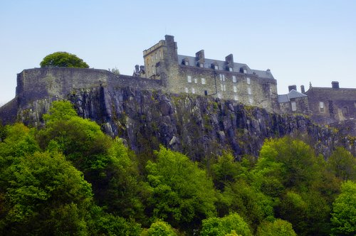 Picture - View to the hilltop Stirling Castle.