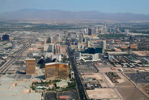 aerial map of las vegas strip