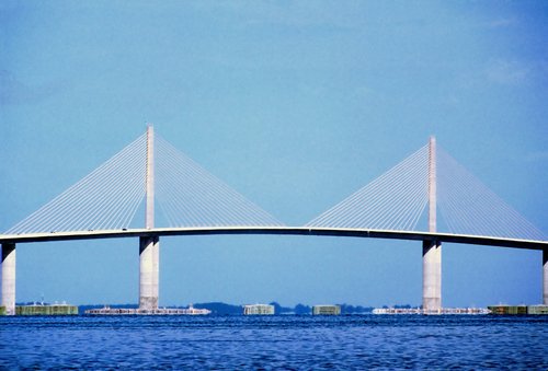 Sunshine skyway bridge in Tampa. Sunshine skyway bridge in Tampa.