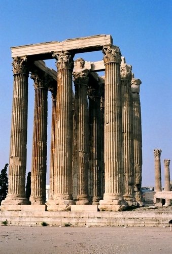zeus. Temple of Olympian Zeus in
