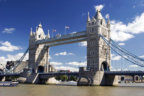 london bridge tower. The Tower Bridge in London.