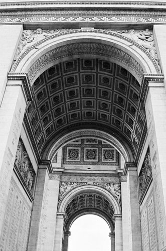 Black and white image of the Paris France Black And White. Black and white image of the