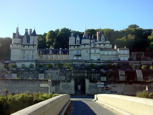 Entrance to Château de Chateaux Of The Loire. Entrance to Château de