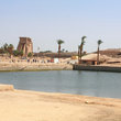 Sacred lake in Temple of Karnak at Luxor.