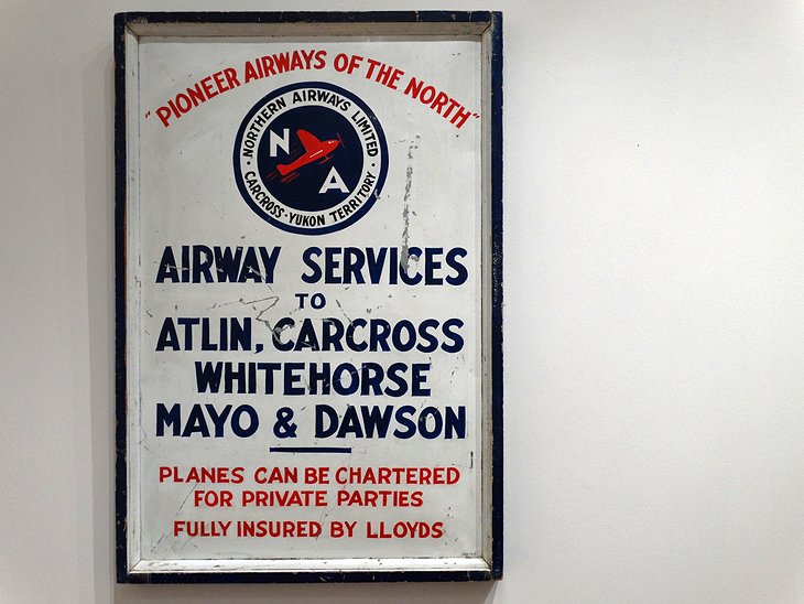Antique sign at Yukon Transportation Museum