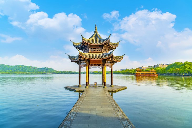 غرب دریاچه تاریخی Hangzhou