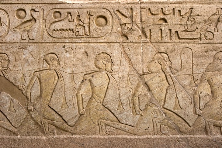 Interior wall relief detail