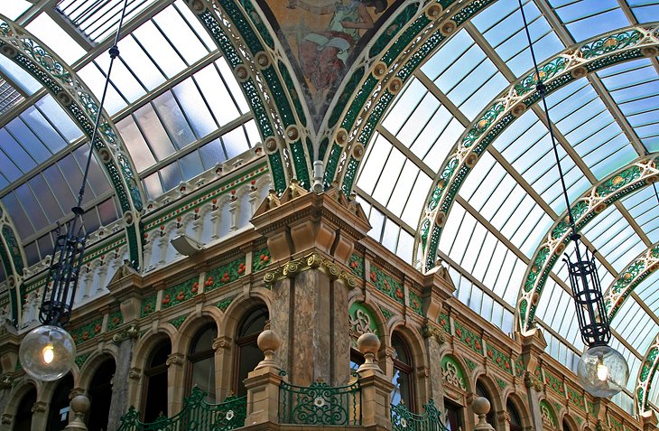 Shopping arcade in the Briggate