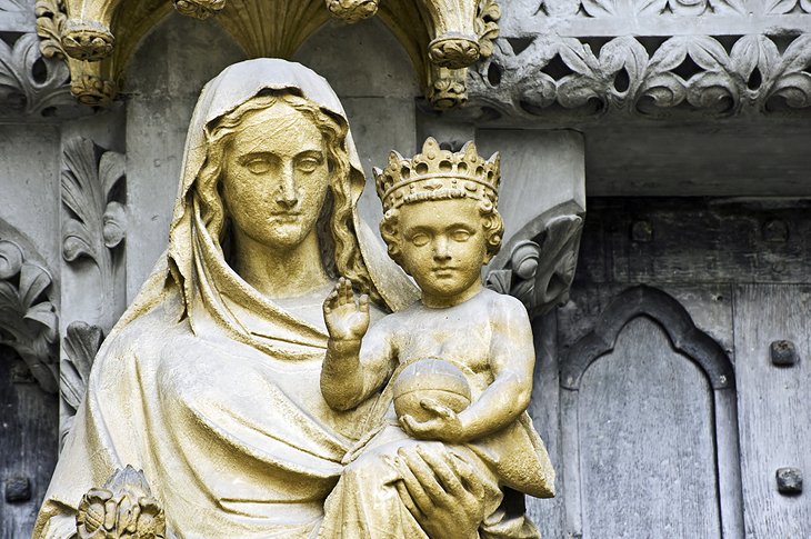 One of the many Abbey statues